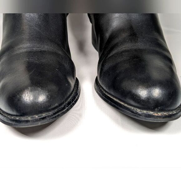 Michael Kors Hamilton Lock Black Leather Riding Boots 2" Heel Size 7M - Picture 12 of 13